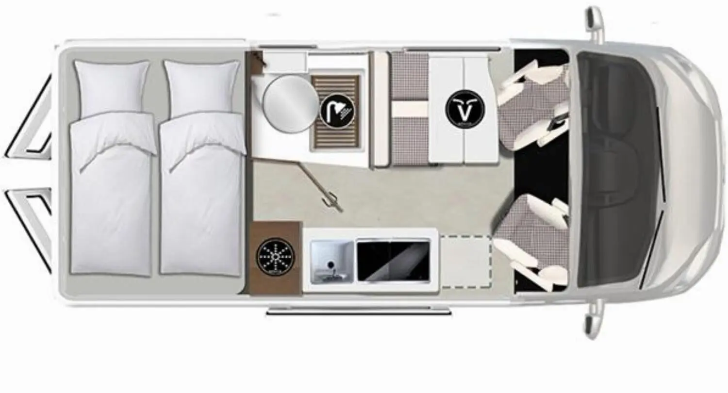 Grundriss Karmann Davis Lifestyle DA 590 LS Concept Paket 140 PS
